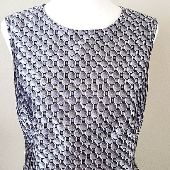 Max Studio Silver Brocade Fit and Flare  Dress Size 4 - Picture 3 of 8